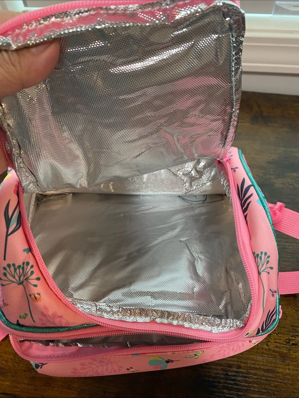 Jasmine Star Kids' Pink & Teal Lunch Bag - Beautiful & Unique NWT
